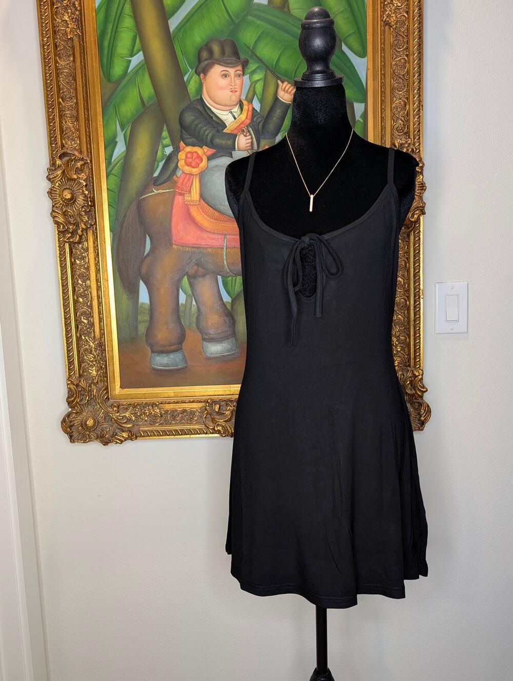 Dolls Kill Widow Sinful Mini Pentagram Dress NWT Black Halter Keyhole Goth XL